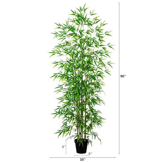 8ft. Potted Green Artificial Bamboo Tree